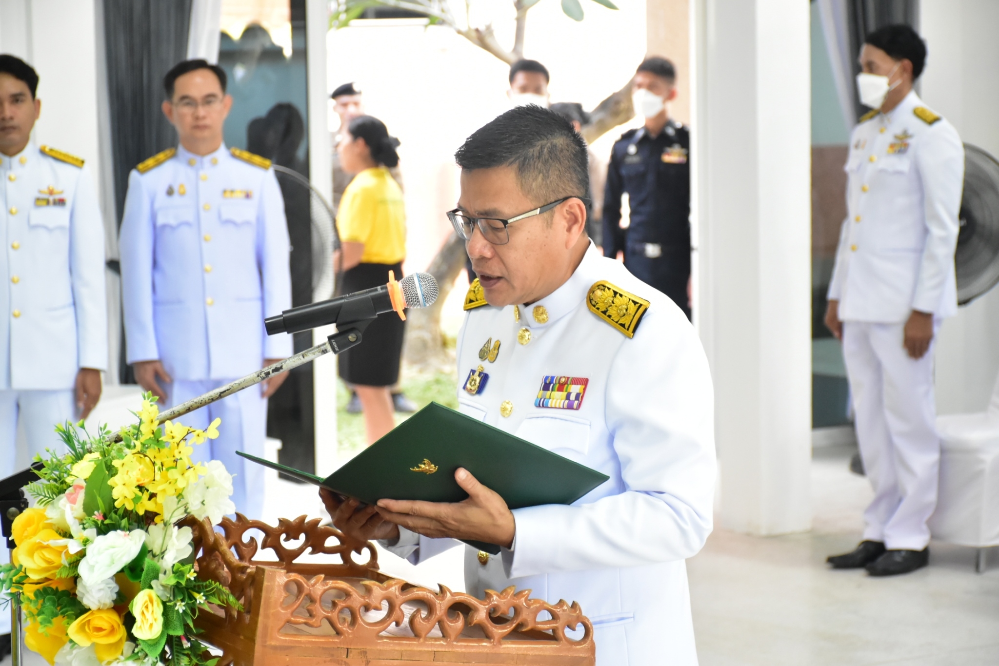 title - จังหวัดสุโขทัยประกอบพิธีวางพานพุ่มดอกไม้สดถวายราชสักการะ เนื่องในวันพระบิดาแห่งฝนหลวง ประจำปี 2566